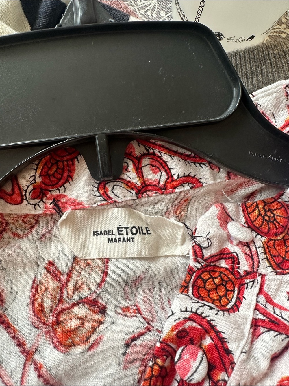 Isabel Marrant Floral Drawstring Crop Top - Red/White - Picture 4 of 4